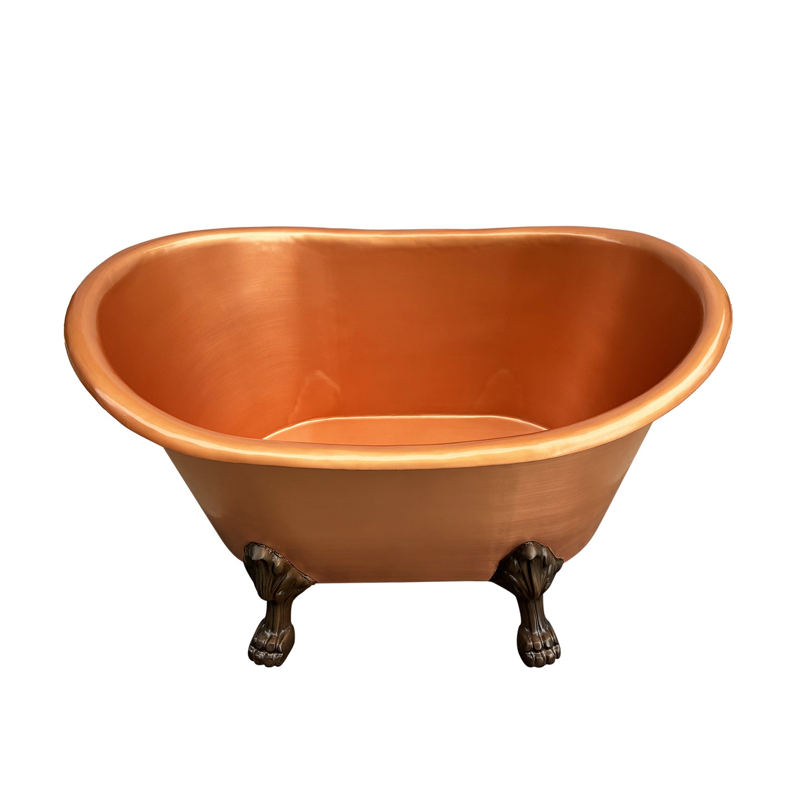 Elite Double-Slipper Handcrafted Natural Copper Freestanding Bathtub with Clawfoot ET-C-F08