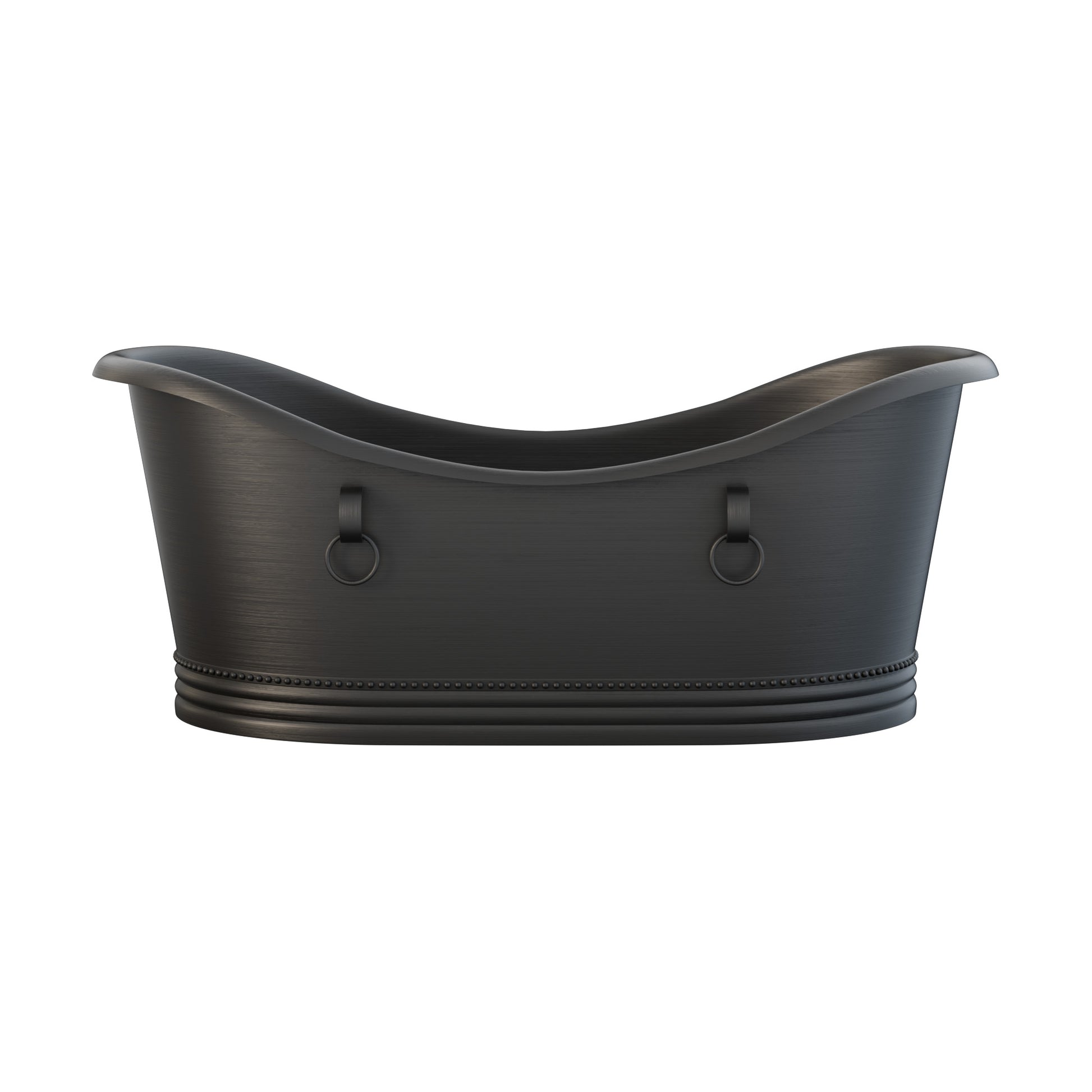 Elite Double-Slipper Pedestal Oil Rubbed Bronze Copper Freestanding Bathtub ECP-23