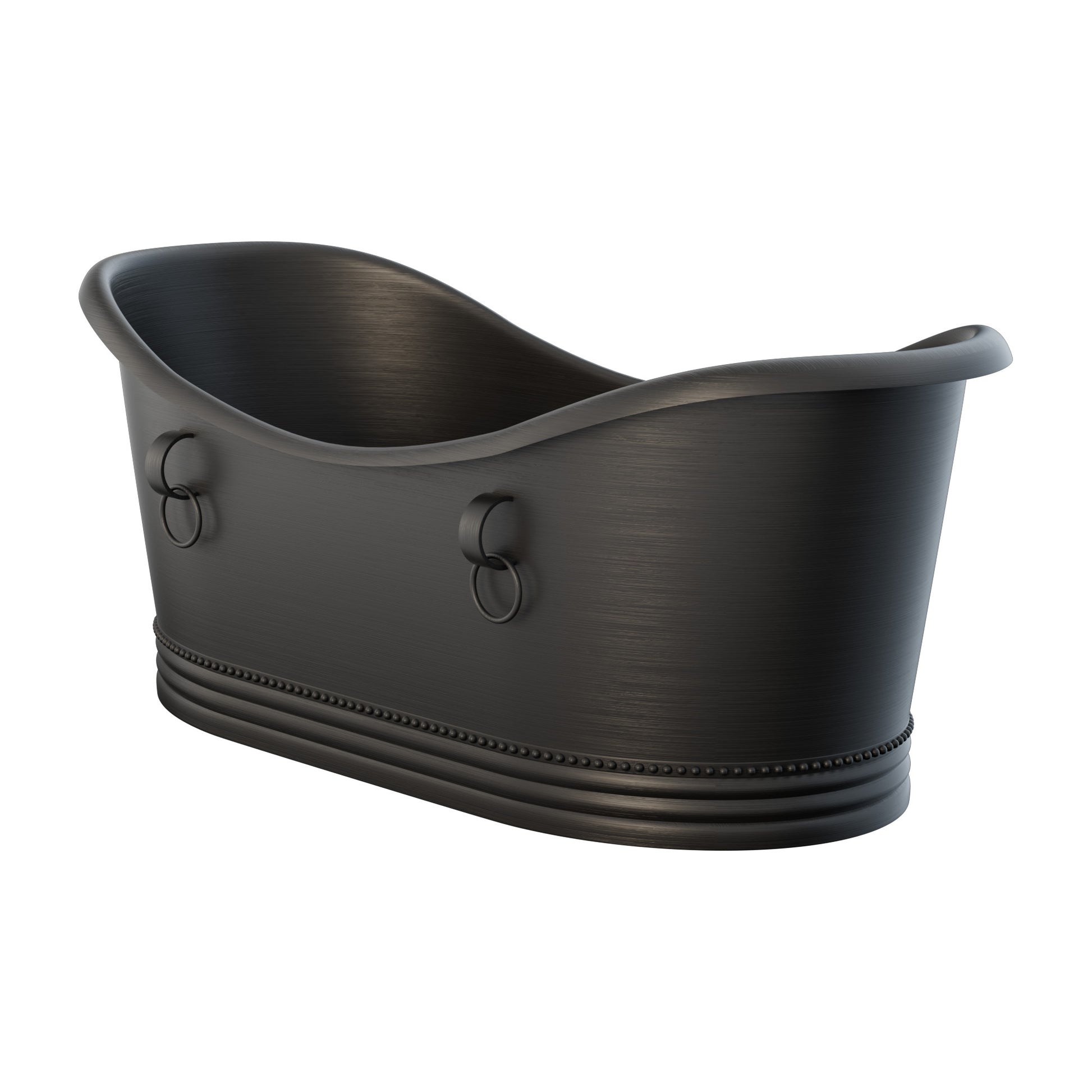 Elite Double-Slipper Pedestal Oil Rubbed Bronze Copper Freestanding Bathtub ECP-23