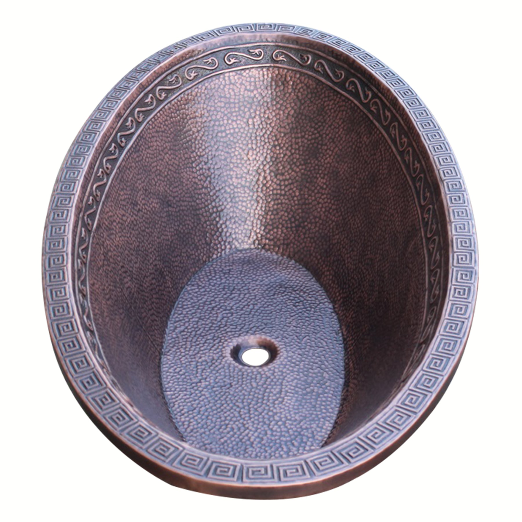 Freestanding Copper bathtub with under-mounted design for vintage bathrooms