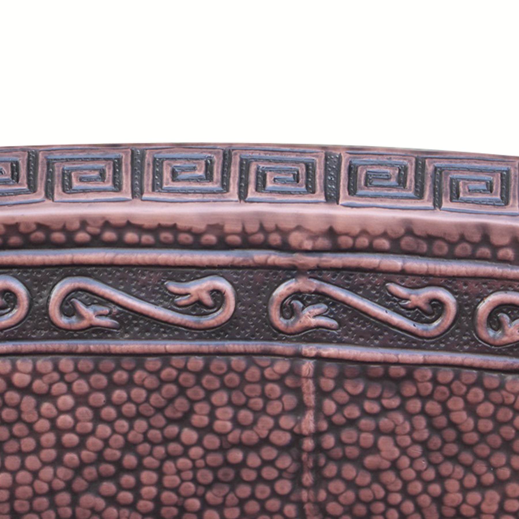 Freestanding Antique Copper bathtub with  tailored details for high-end vintage spaces