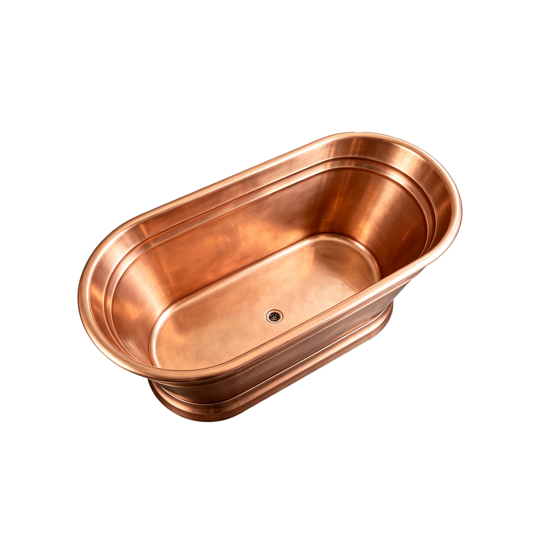 Premium Natural Copper Freestanding Pedestal Tub