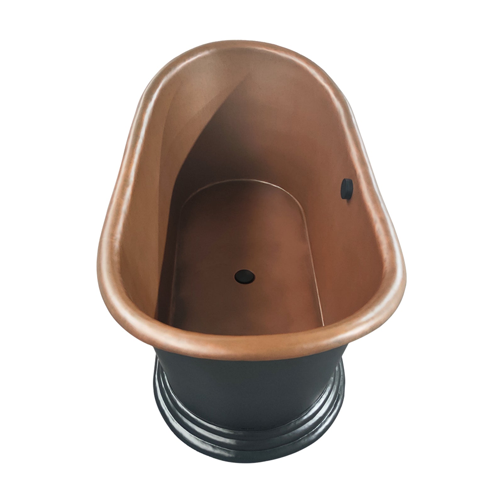 Elite Double‑Slipper Darken Patina Handcrafted Freestanding Copper Bathtub ET-C-DS40