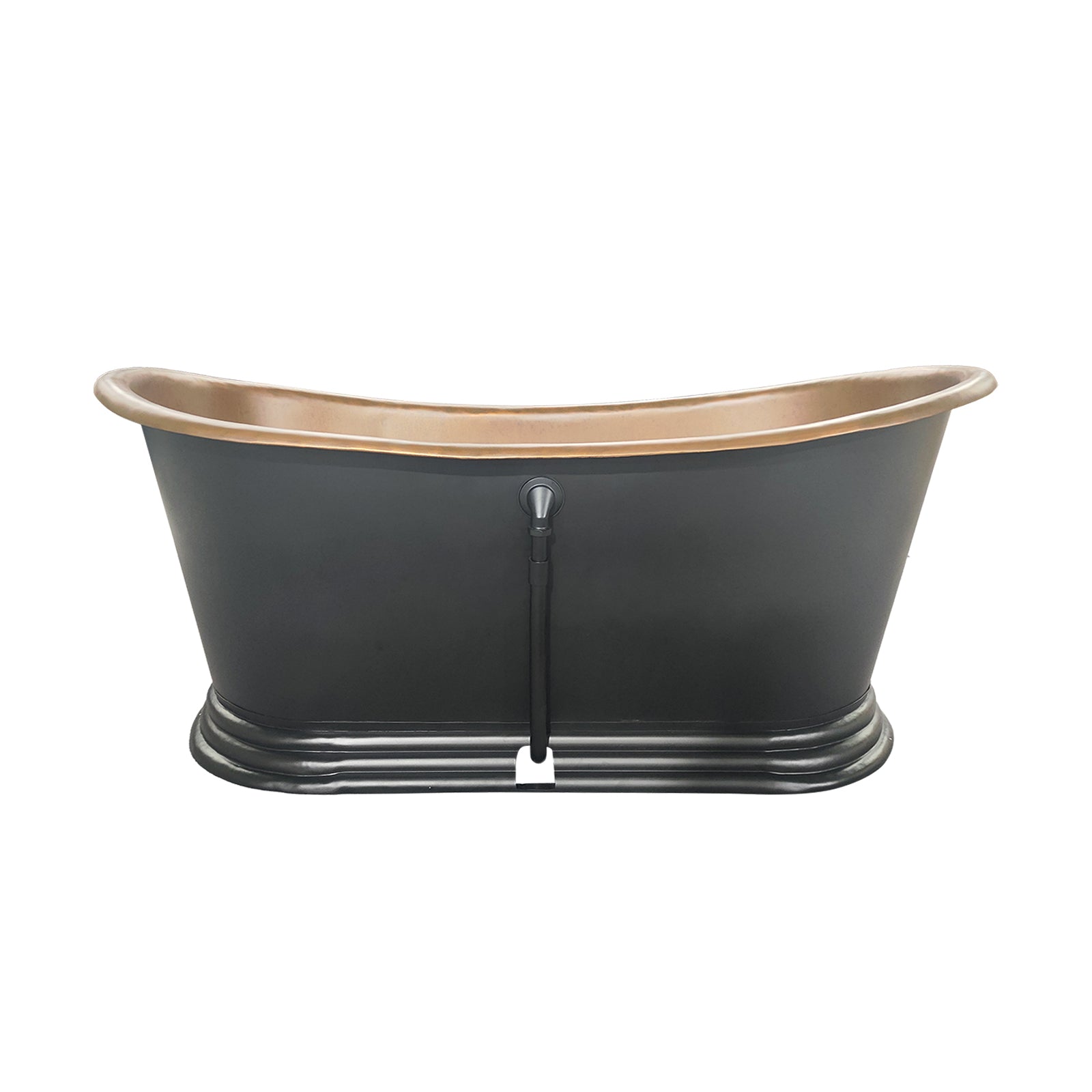Elite Double‑Slipper Darken Patina Handcrafted Freestanding Copper Bathtub ET-C-DS40