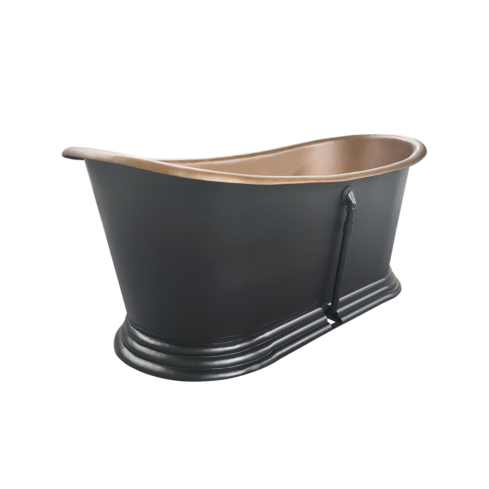 Elite Double‑Slipper Darken Patina Handcrafted Freestanding Copper Bathtub ET-C-DS40