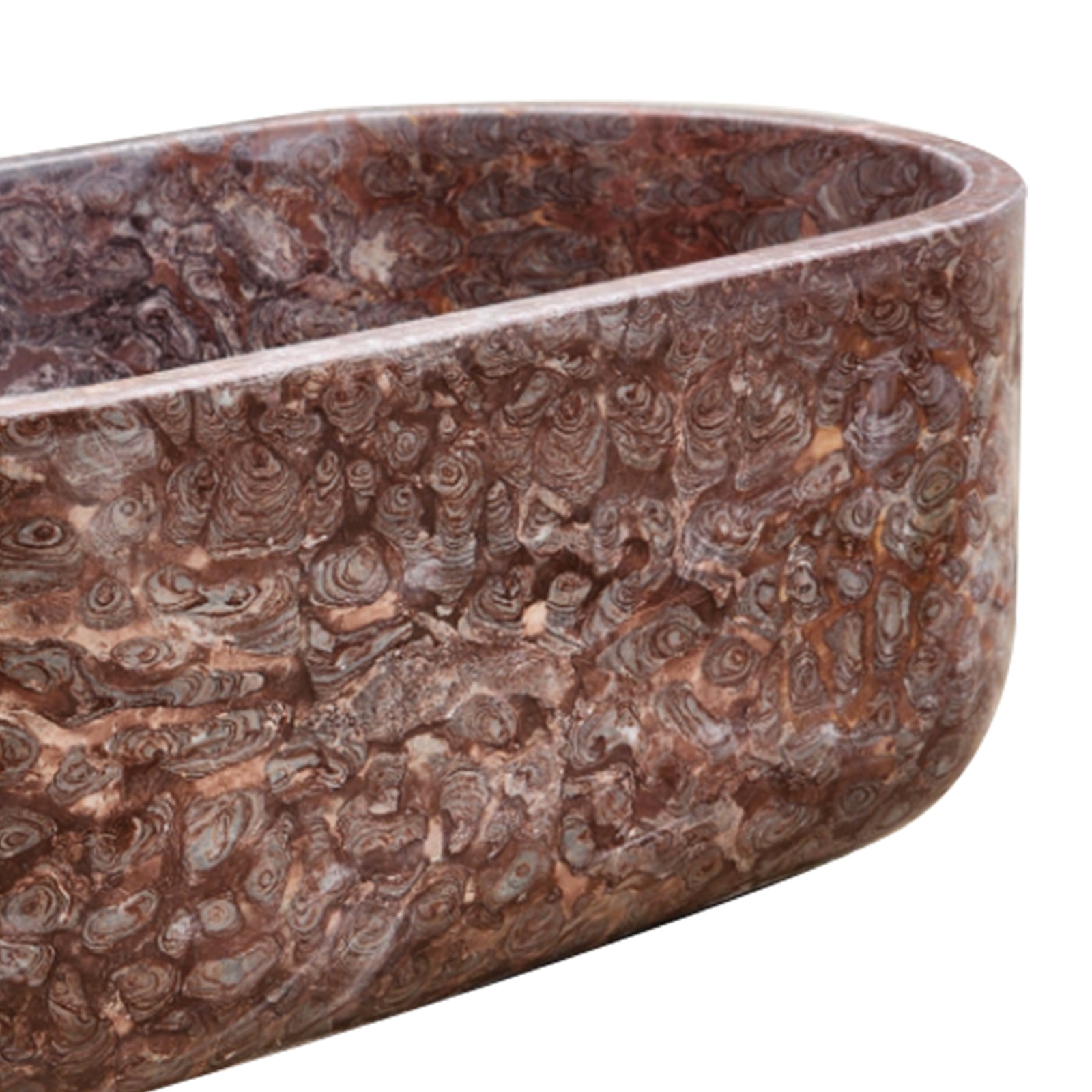 Elite French Red Marble Natural Stone Bath Tub EM-O08