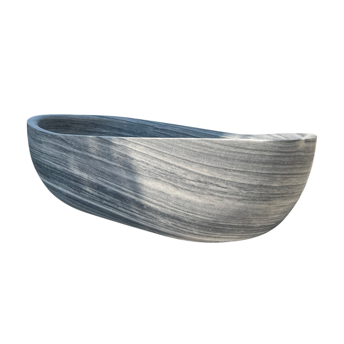 Elite Handcrafted Blue-Gray Natural Marble Freestanding Bathtub ET-M-T16