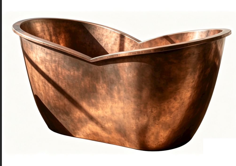 Handcrafted Double-ended Antique Copper Bathtub Freestanding Tub at EliteBathtub