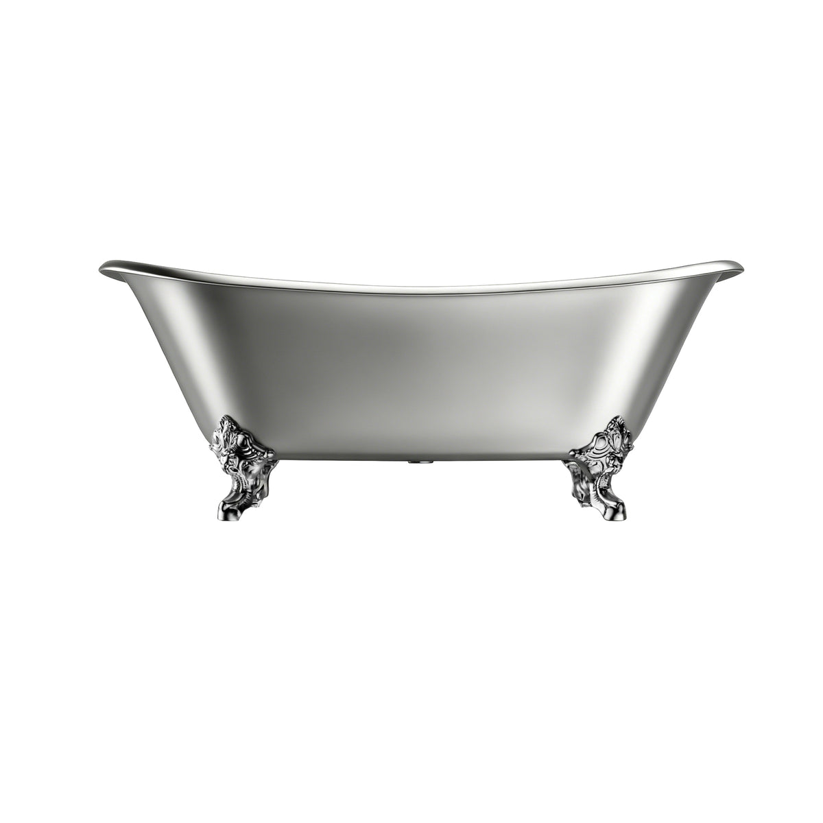 Elite Handcrafted Stainless Steel Double-Slipper Clawfoot Bathtub ET-S-F04