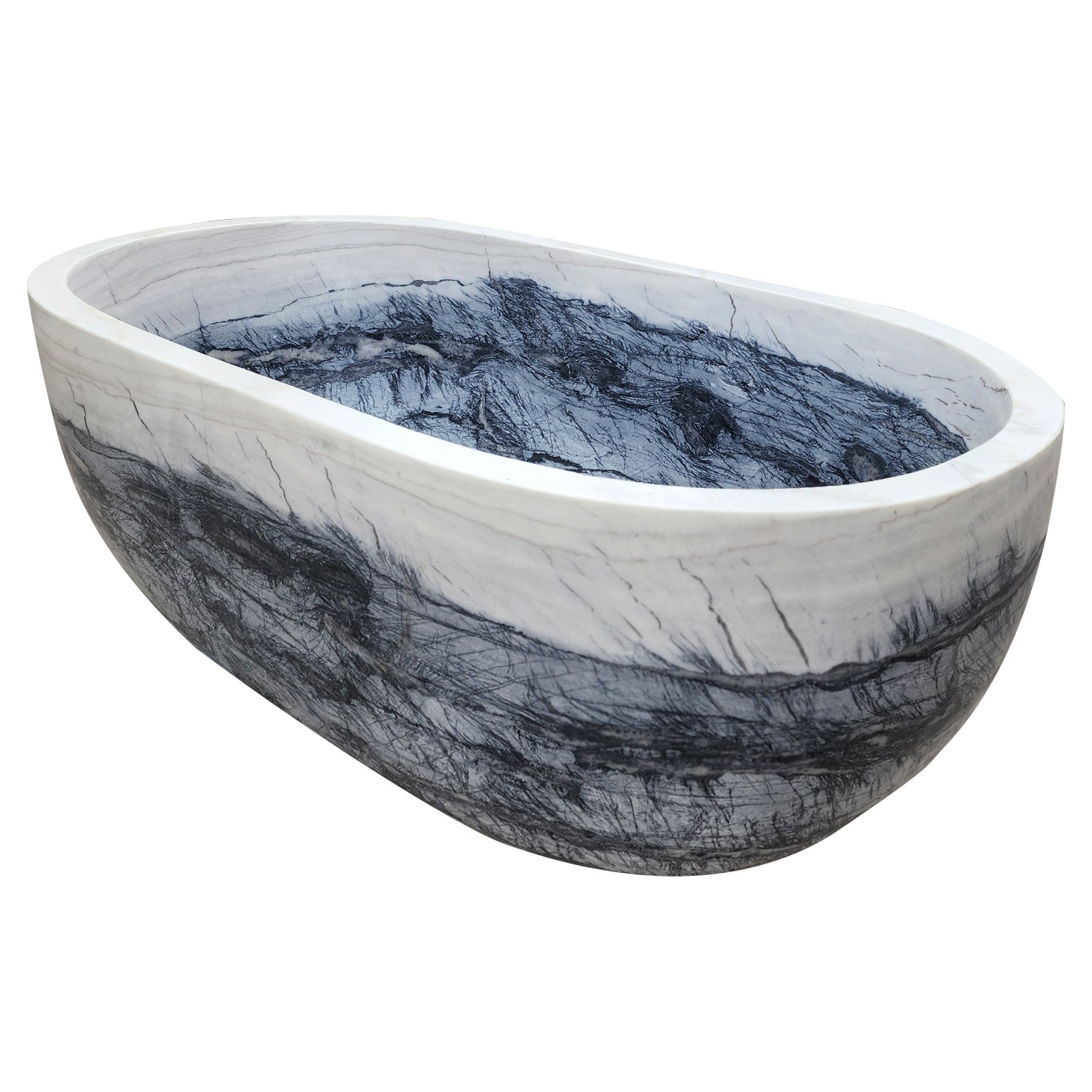 Elite Luxury Marble Carved Freestanding Bath Tub EM-O01