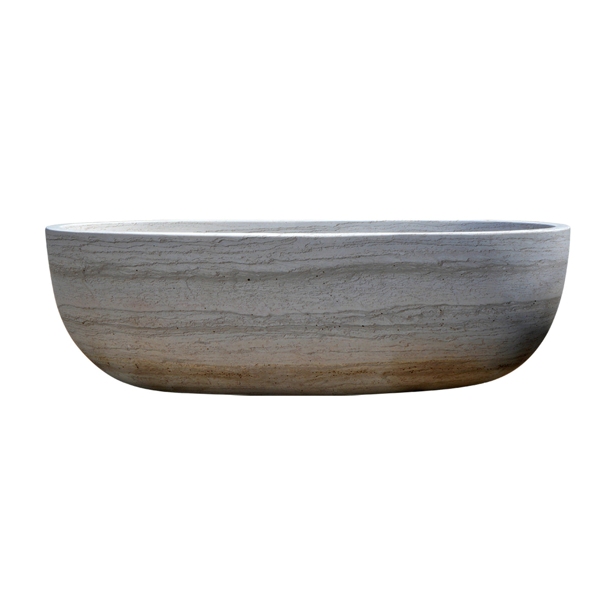 Elite Luxury Wooden-grain Marble Hand-Carved Freestanding Bath Tub ET-M-O45