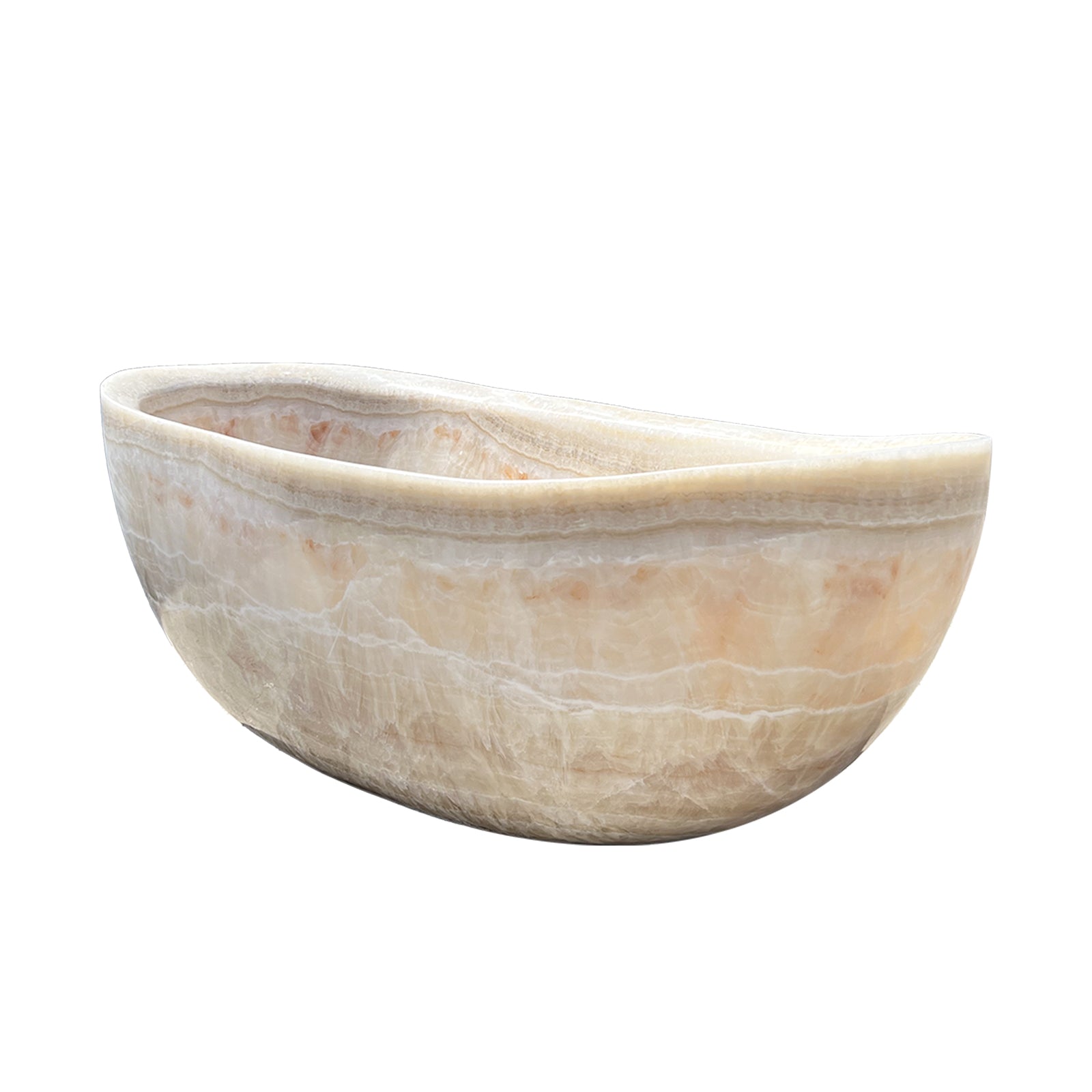 Elite Natural Onyx Bathtub Elegant Luxury Freestanding Soaking Tub ET-M-O36