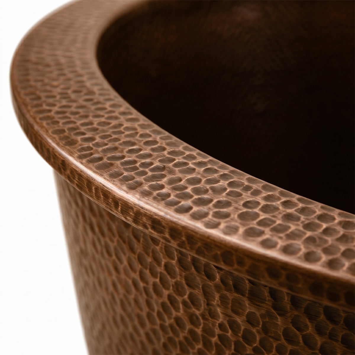 Elite Oval Shaped Handcrafted Drop‑In Bathtub Heavy Hammered Copper Tub ET-C-DI04
