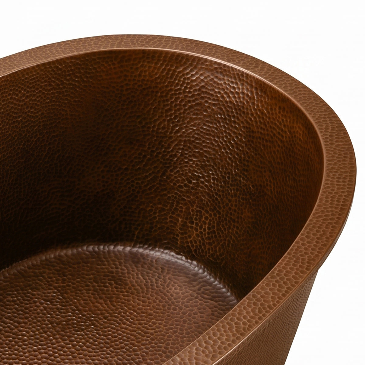 Elite Oval Shaped Handcrafted Drop‑In Bathtub Heavy Hammered Copper Tub ET-C-DI04