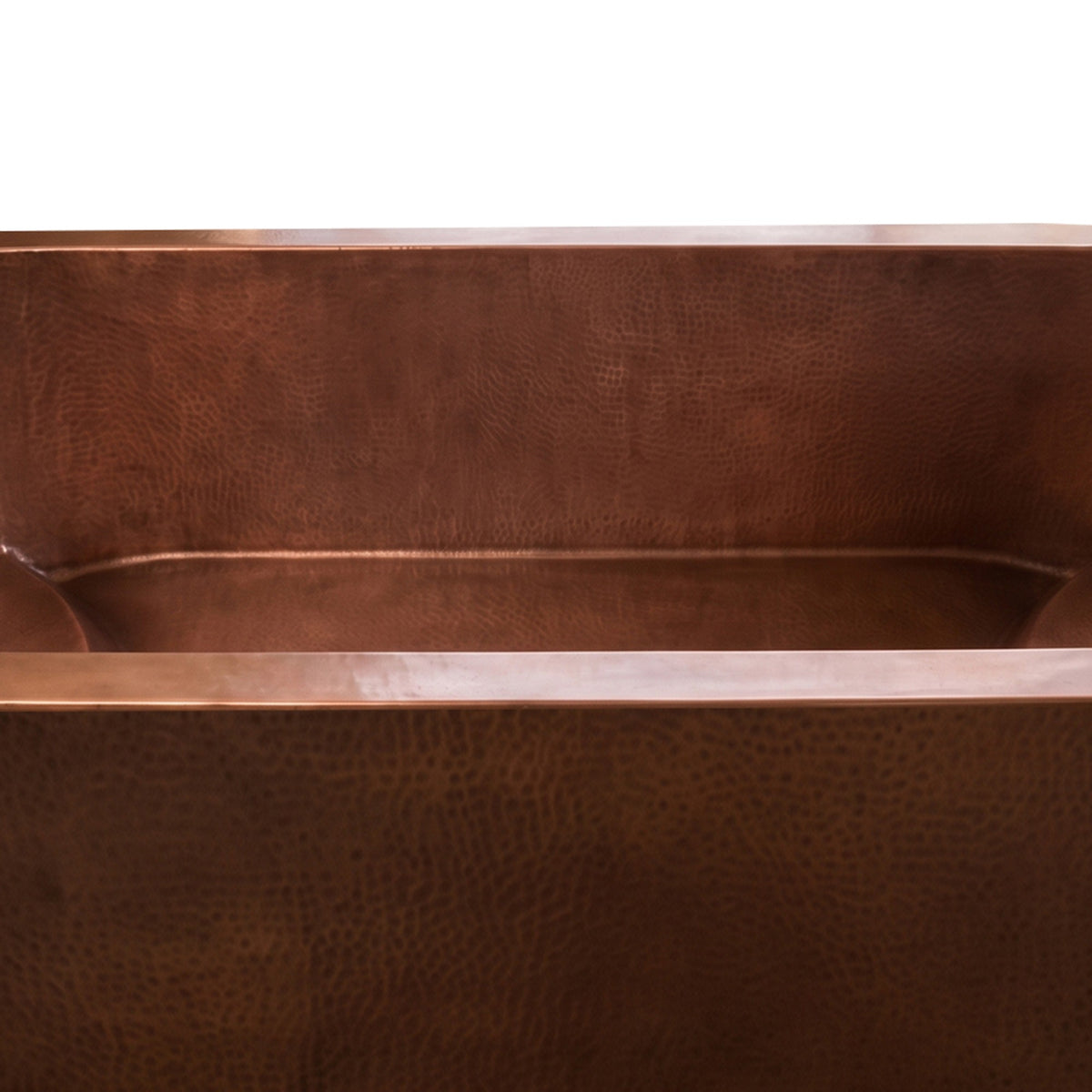 Elite Oval Shaped Handcrafted Heavy Hammered Copper Drop‑In Bathtub ET-C-DI01