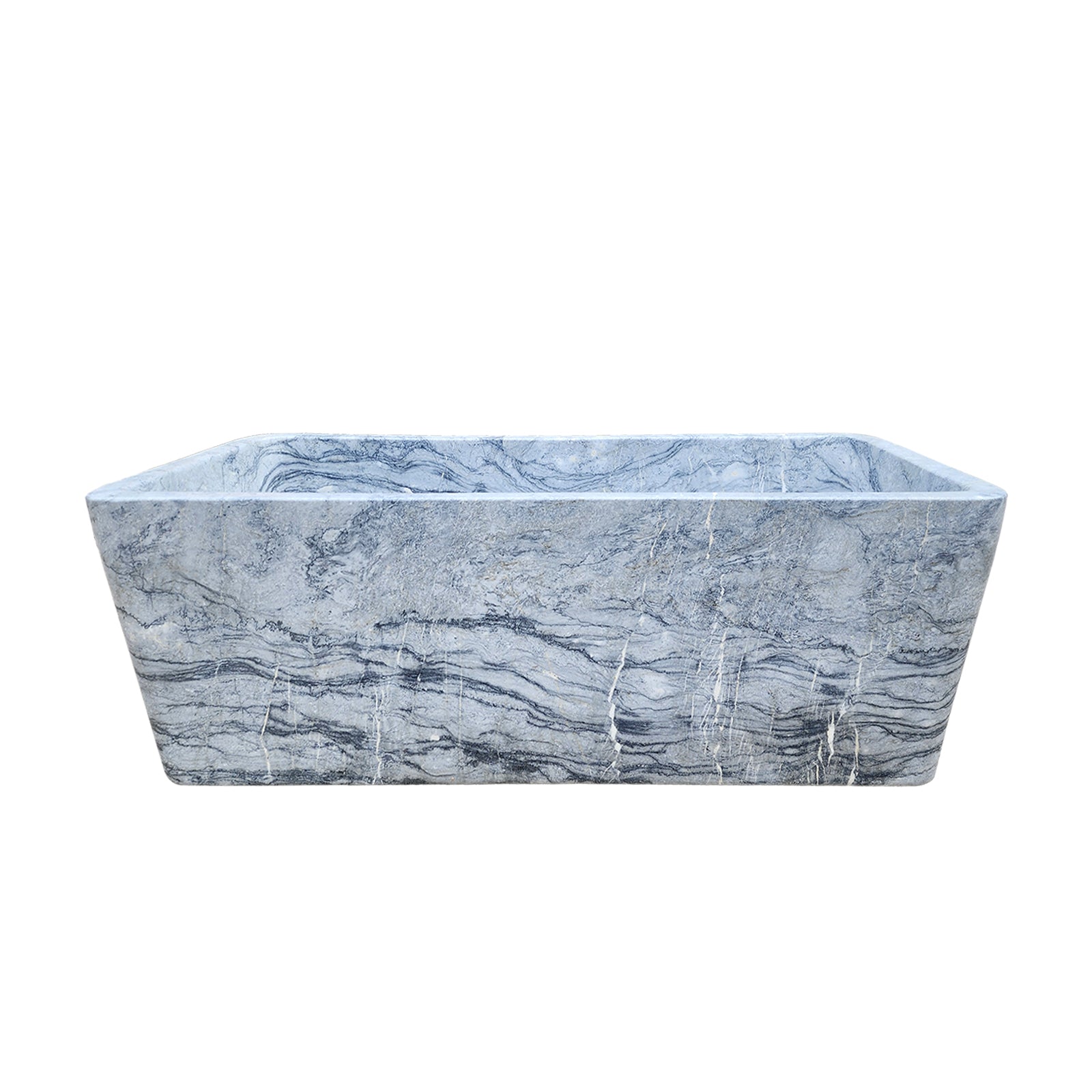 Elite Rectangular Marble Bathtub Edge Stone Soaking Bath Tubs EM-L04