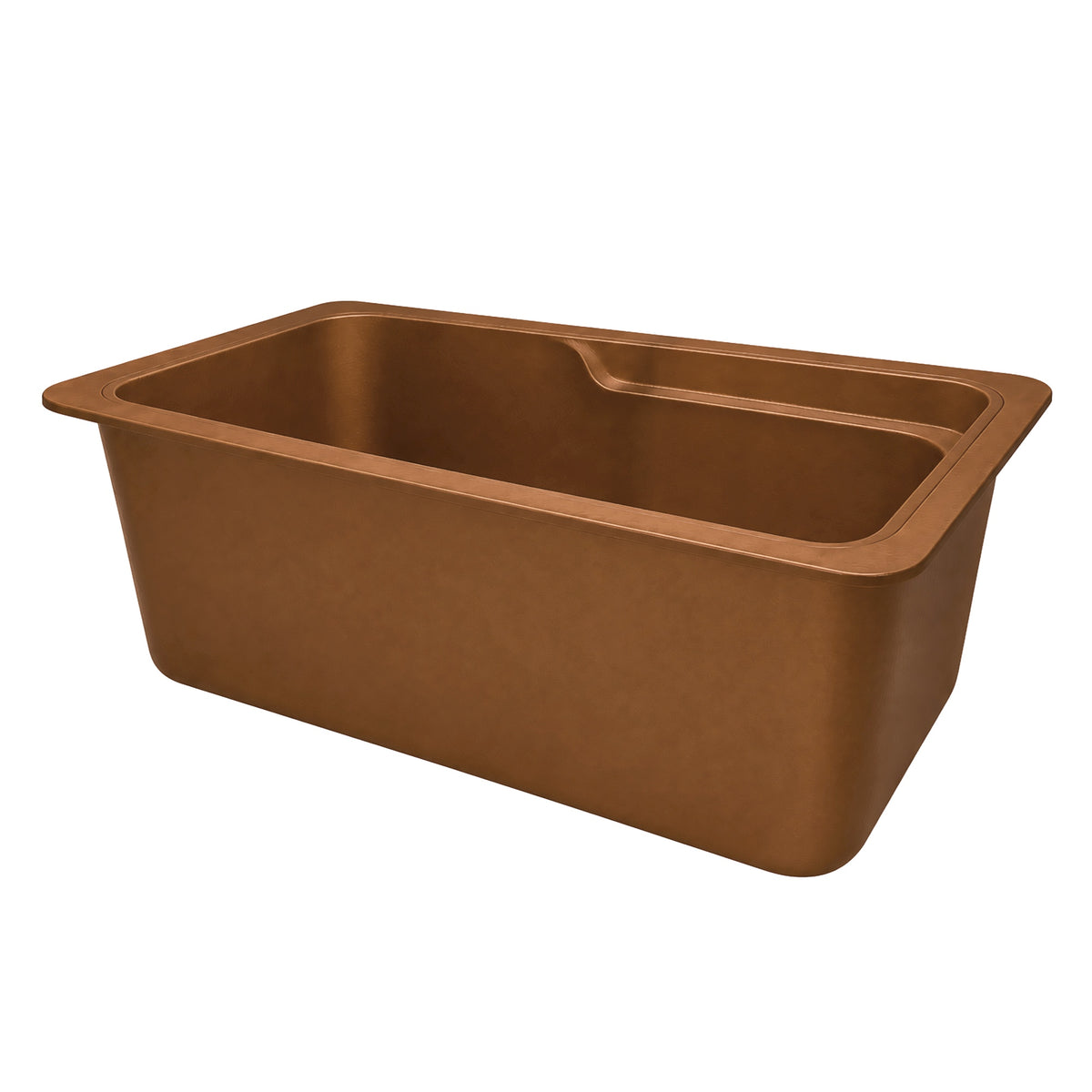 Elite Rectangular Shaped Handcrafted Natural Copper Drop‑In Bathtub ET-C-DI03