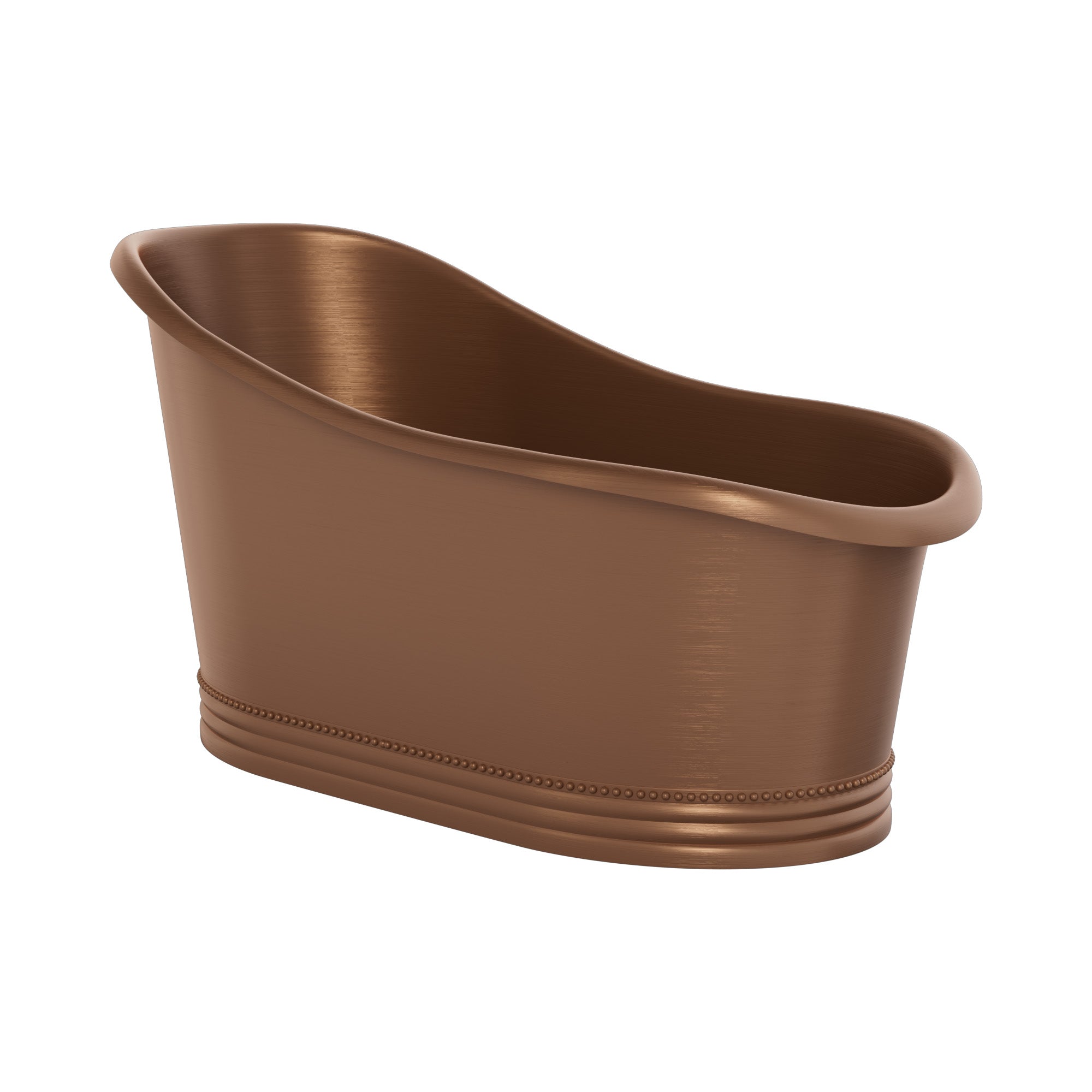 Elite Single-Slipper Pedestal Oil Rubbed Bronze Copper Freestanding Bathtub ECP-24