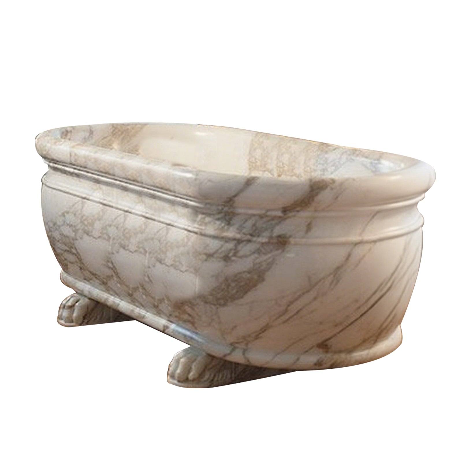 Elite Statuario White Marble Bathtub Hand Made Stone Bath ET-M-O10