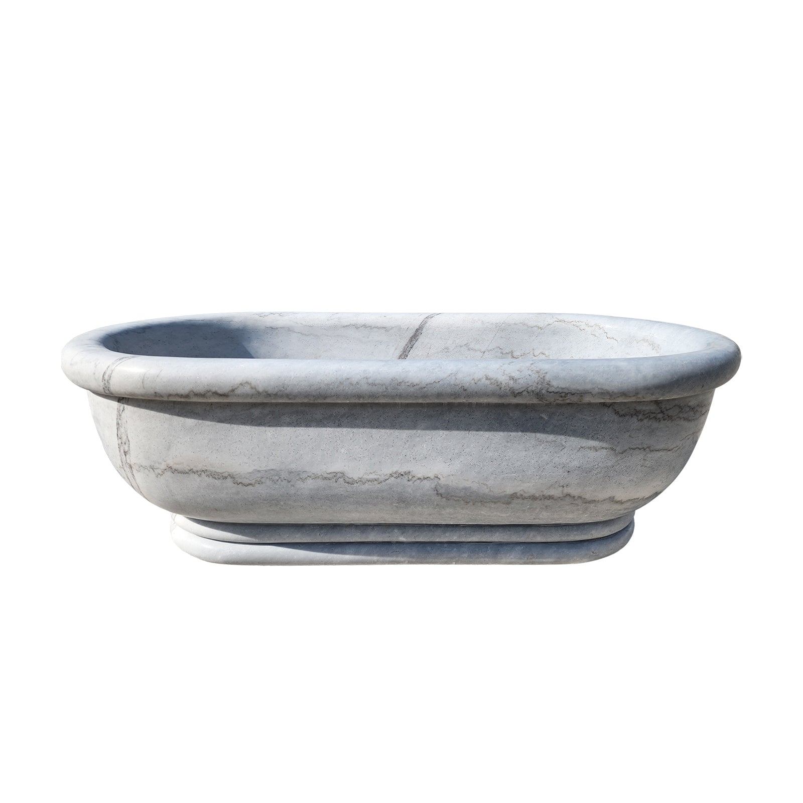 Hand-Carved Solid Stone Tub for Luxury Bathroom Design