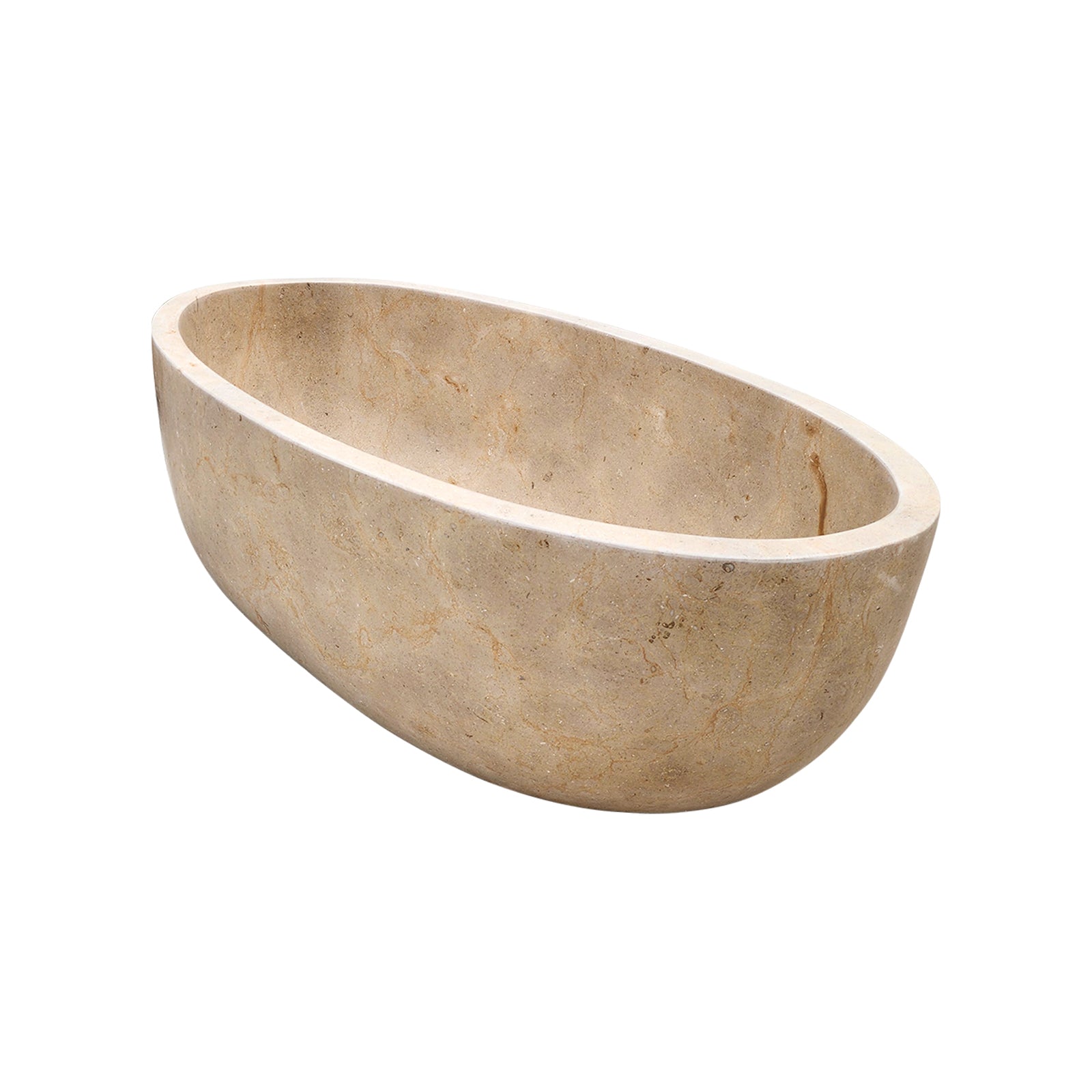 Elite White Marble Bathtub Soaking Tub ET-M-O29