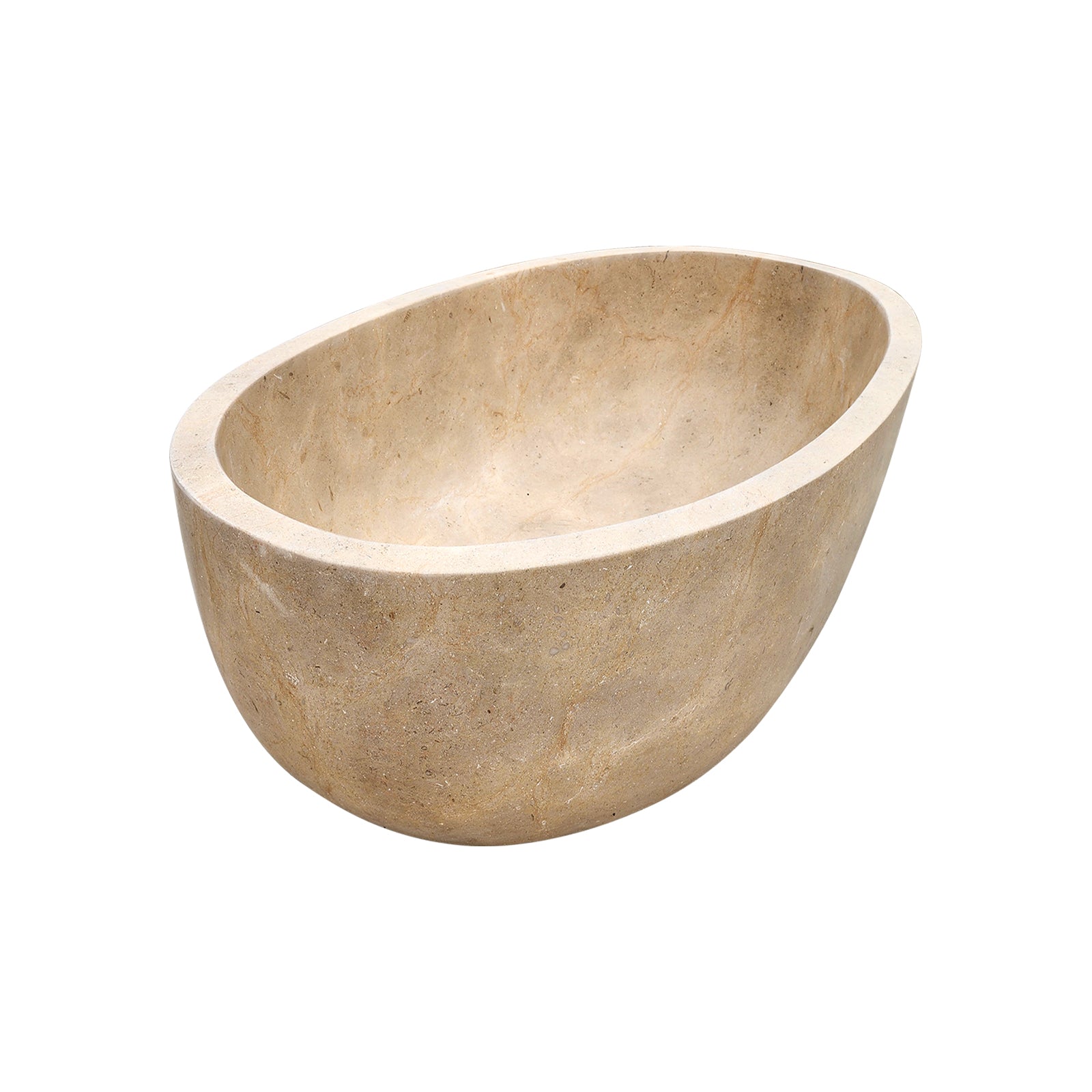 Elite White Marble Bathtub Soaking Tub ET-M-O29