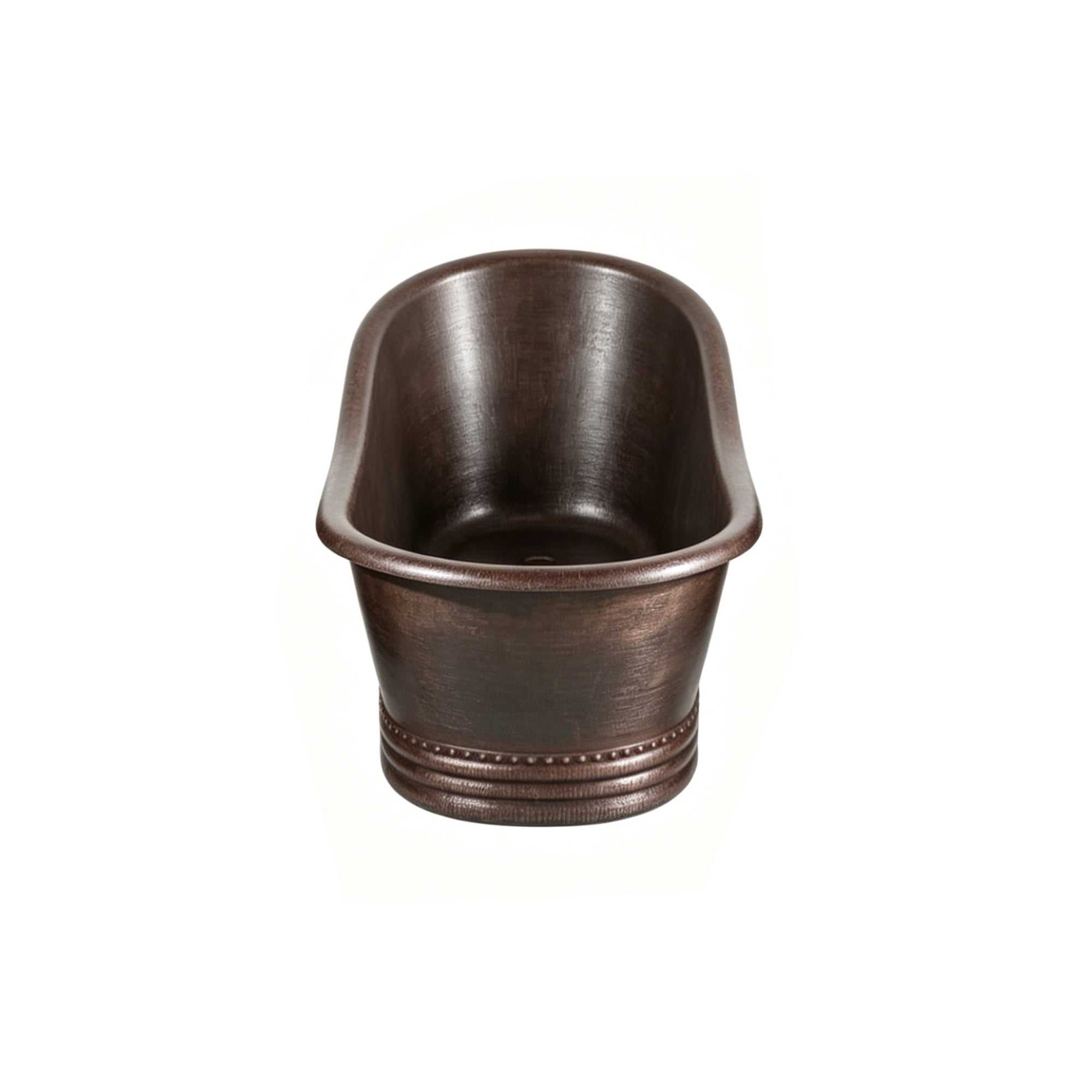 Elite Handcrafted Single-Slipper Antique Copper Freestanding Bathtub with Rivets ET-C-SS04