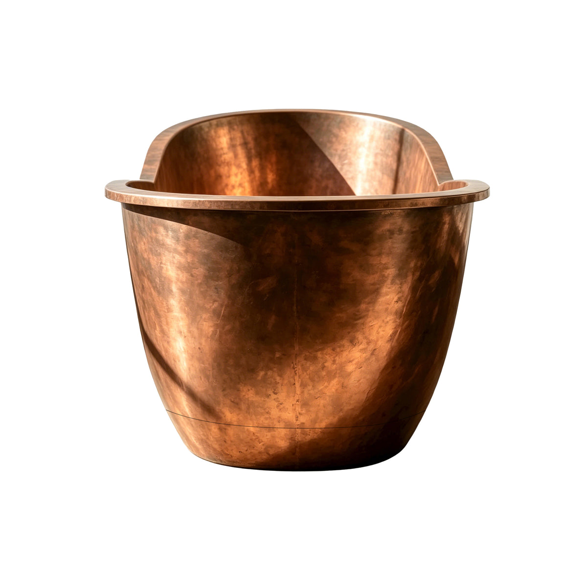 Elite Handcrafted Double-Slipper Copper Freestanding Bathtub with Curved Design ET-C-DS38