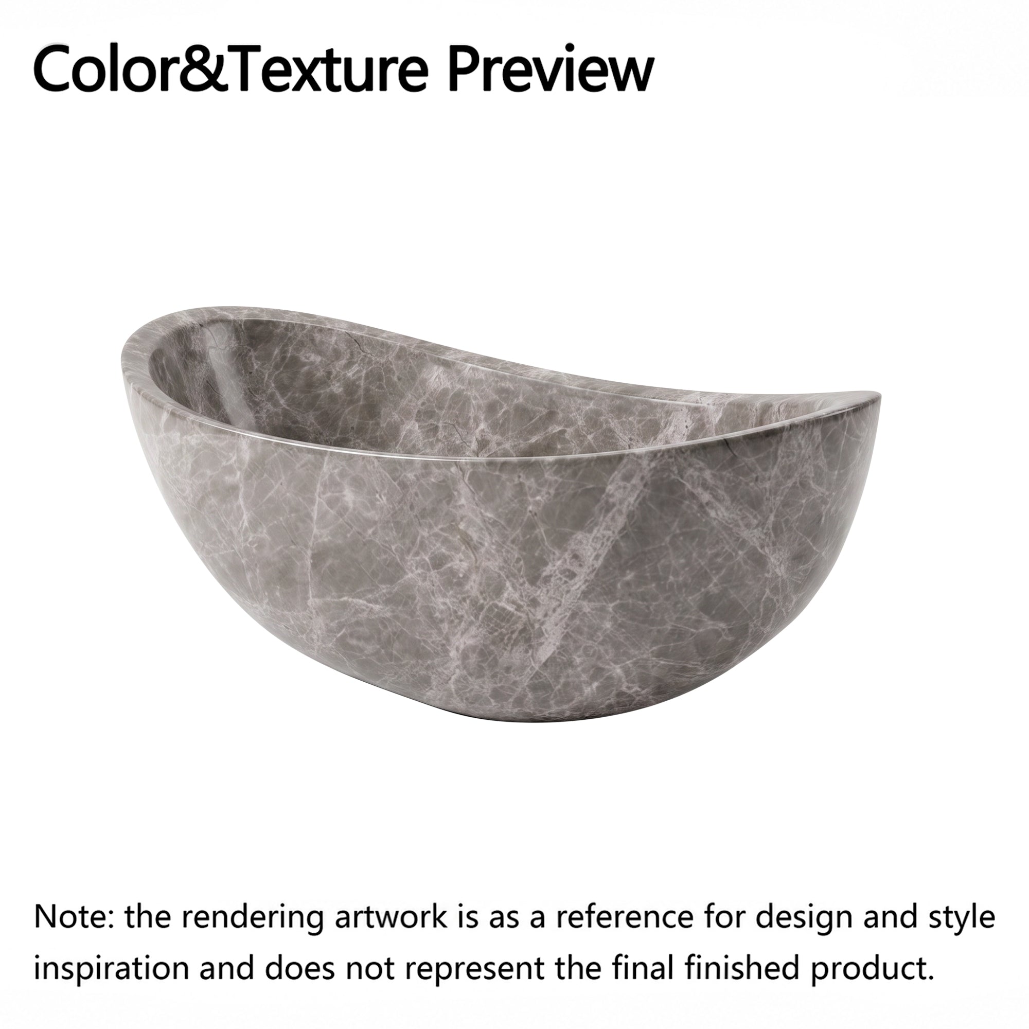 Elite Natural Stone Tear-drop Bathtub ET-M-T06 for Susan