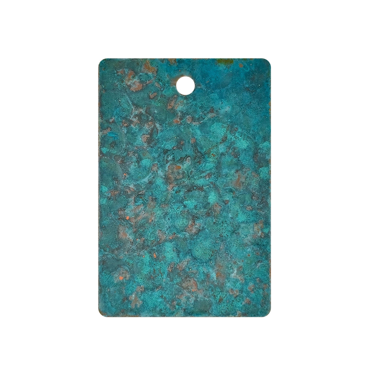 Rustic Green Copper Heavy Hammered Sample for Copper Bathtubs