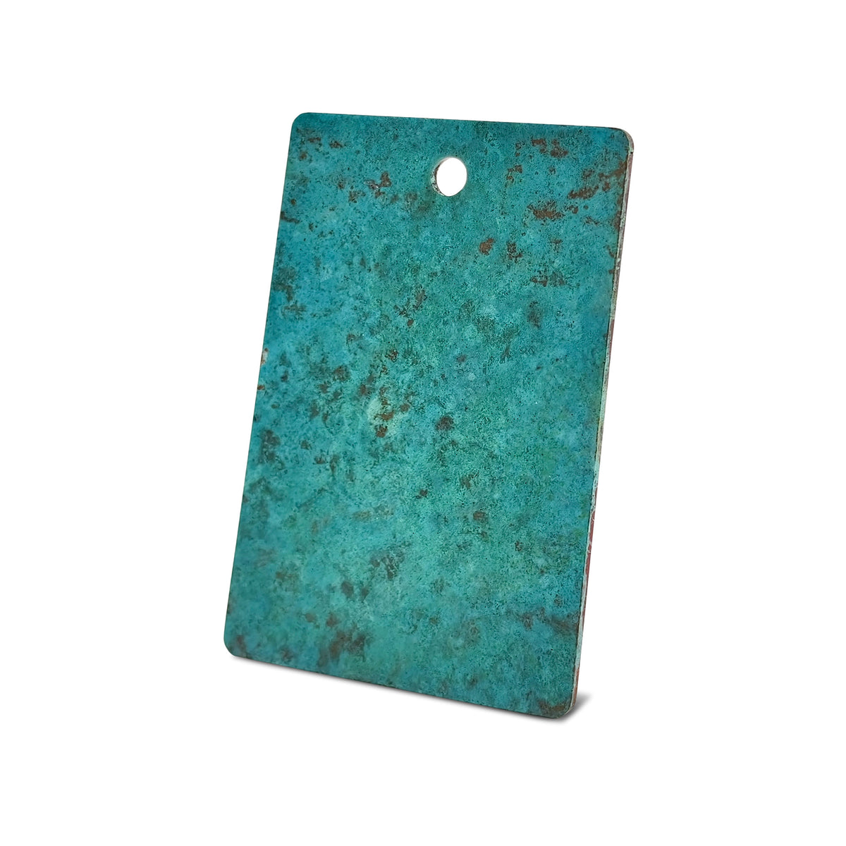 Rustic Green Copper Light Hammered Sample for Copper Bathtubs