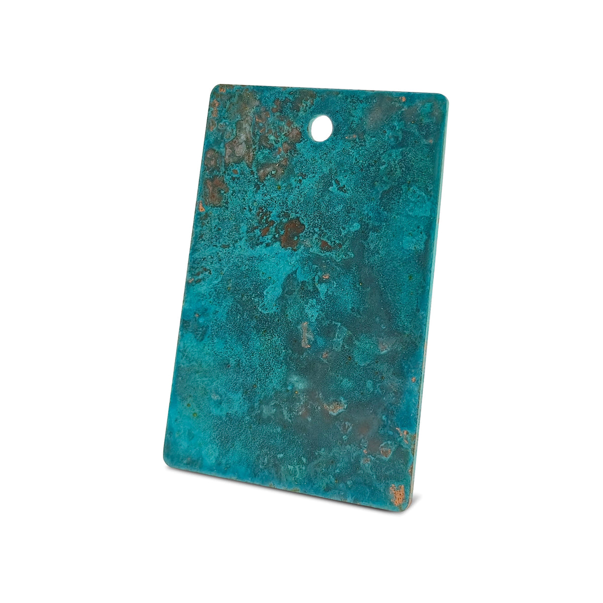Rustic Green Copper Smooth Sample for Copper Bathtubs