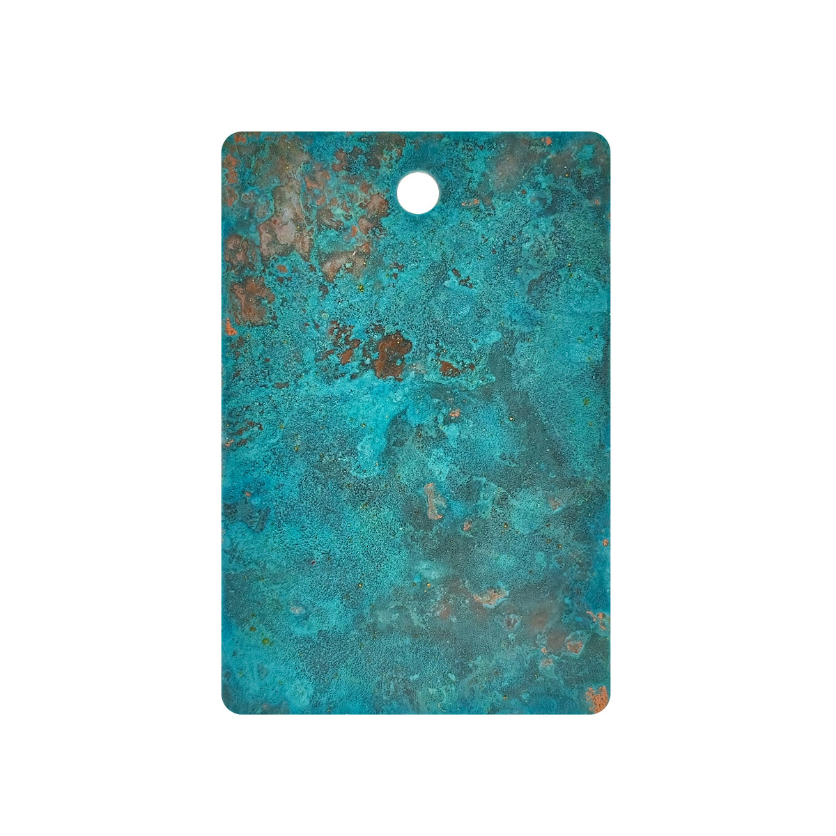 Rustic Green Copper Smooth Sample for Copper Bathtubs