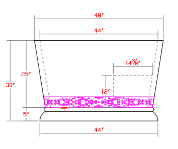 Elite Double‑Ended Copper Freestanding Pedestal Bathtub C-DE07 for Sharon