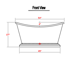 Elite Double‑Slipper Handcrafted Copper Bathtub ET-C-DS40 for Ginger