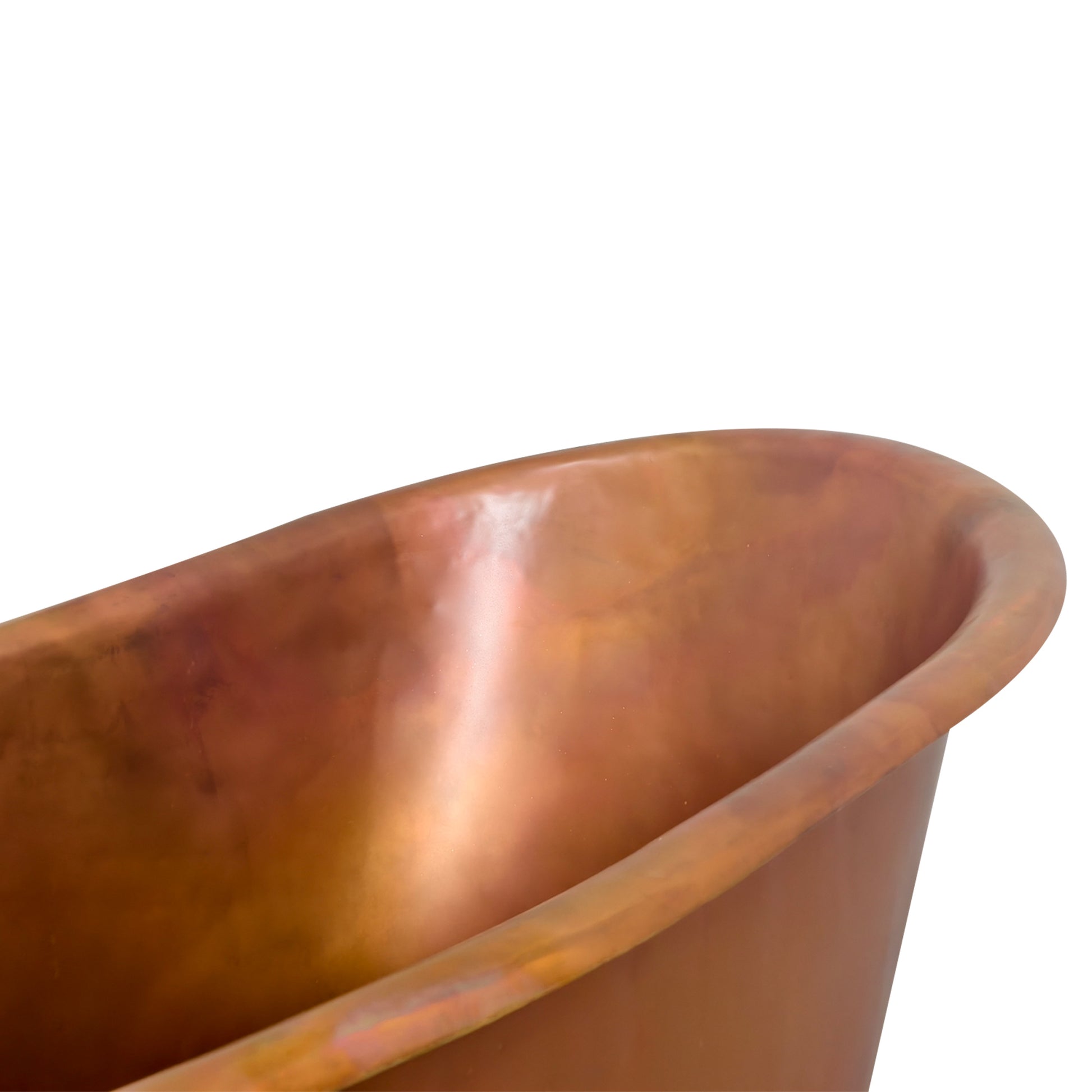 elitebathtub copper double slipper fired patina freestanding bathtubs