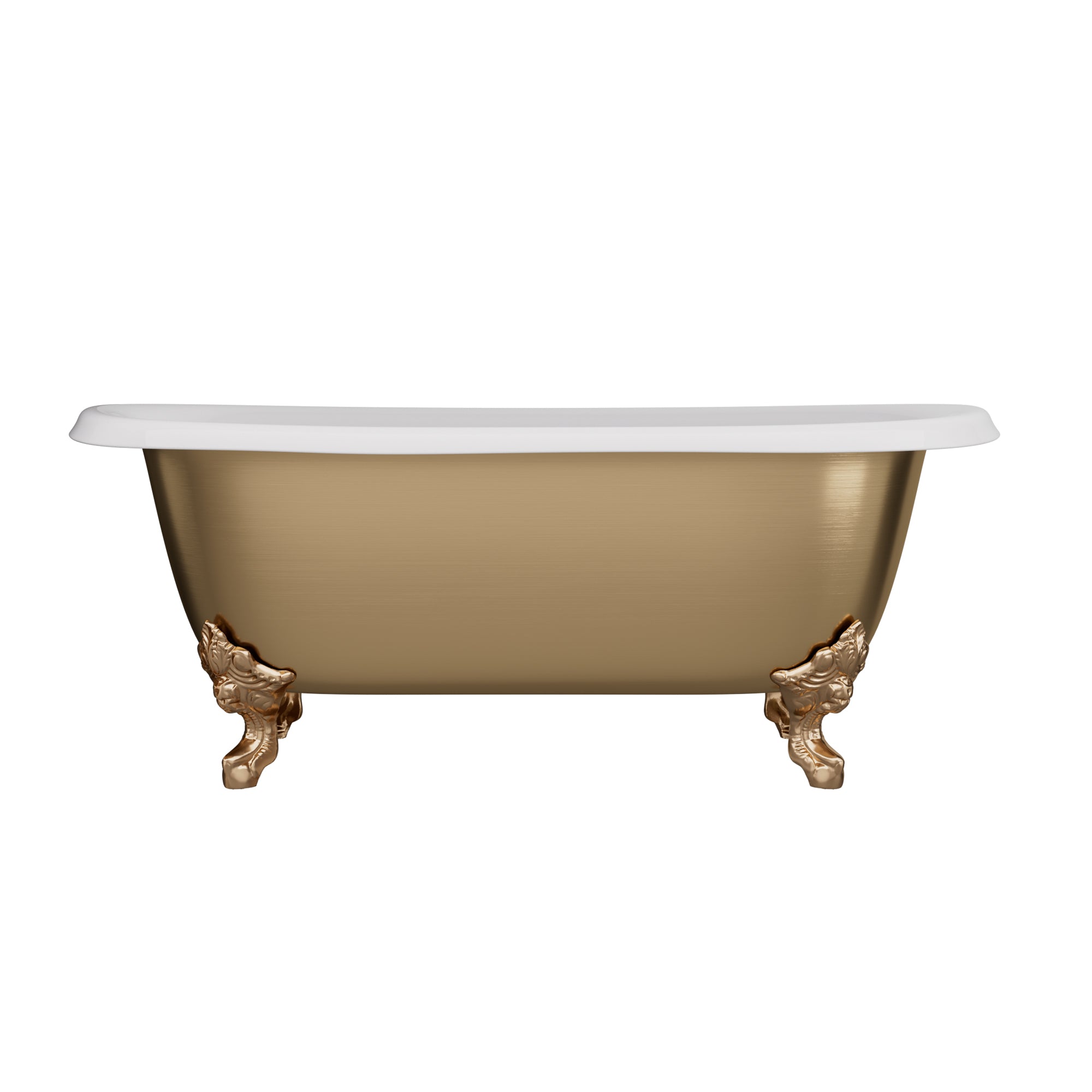 Elite Custom Clawfoot Bathtub with Cast Iron Interior Freestanding Double-Ended Tub ET-I-DB03