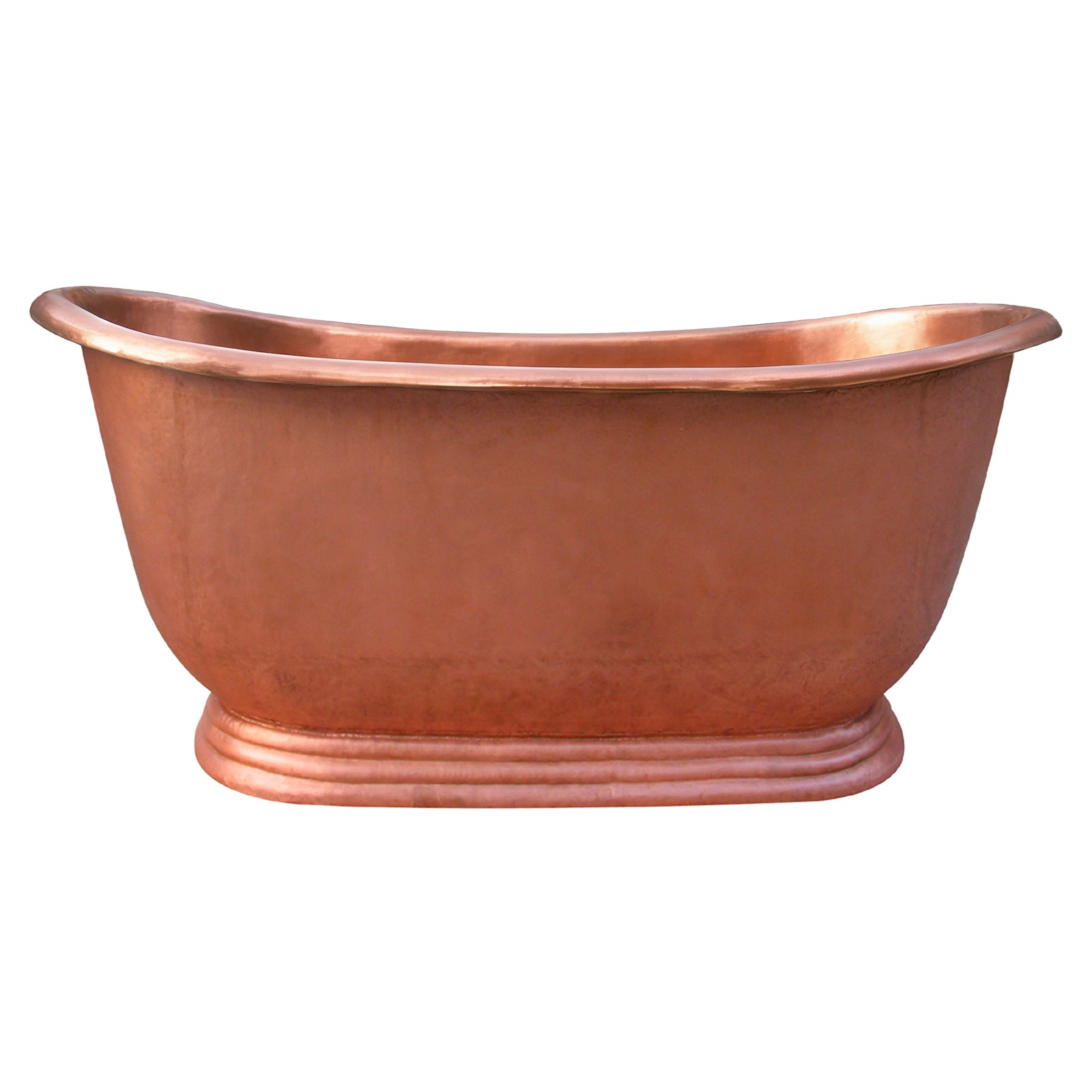 Double-slipper Natural Copper Freestanding Soaking Bathtub Farmhouse Bathroom