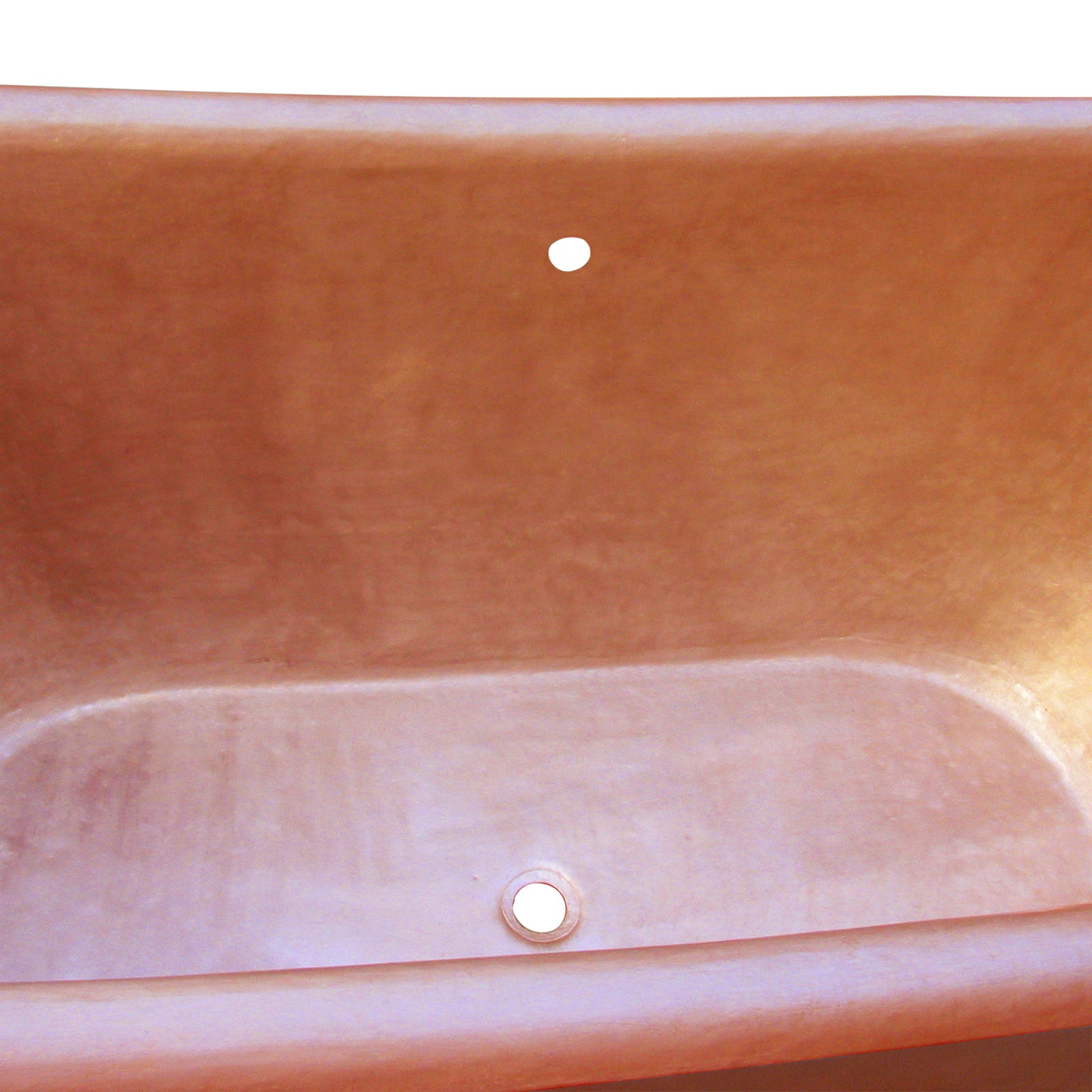 Double-slipper Natural Copper Freestanding Soaking Bathtub Farmhouse Bathroom