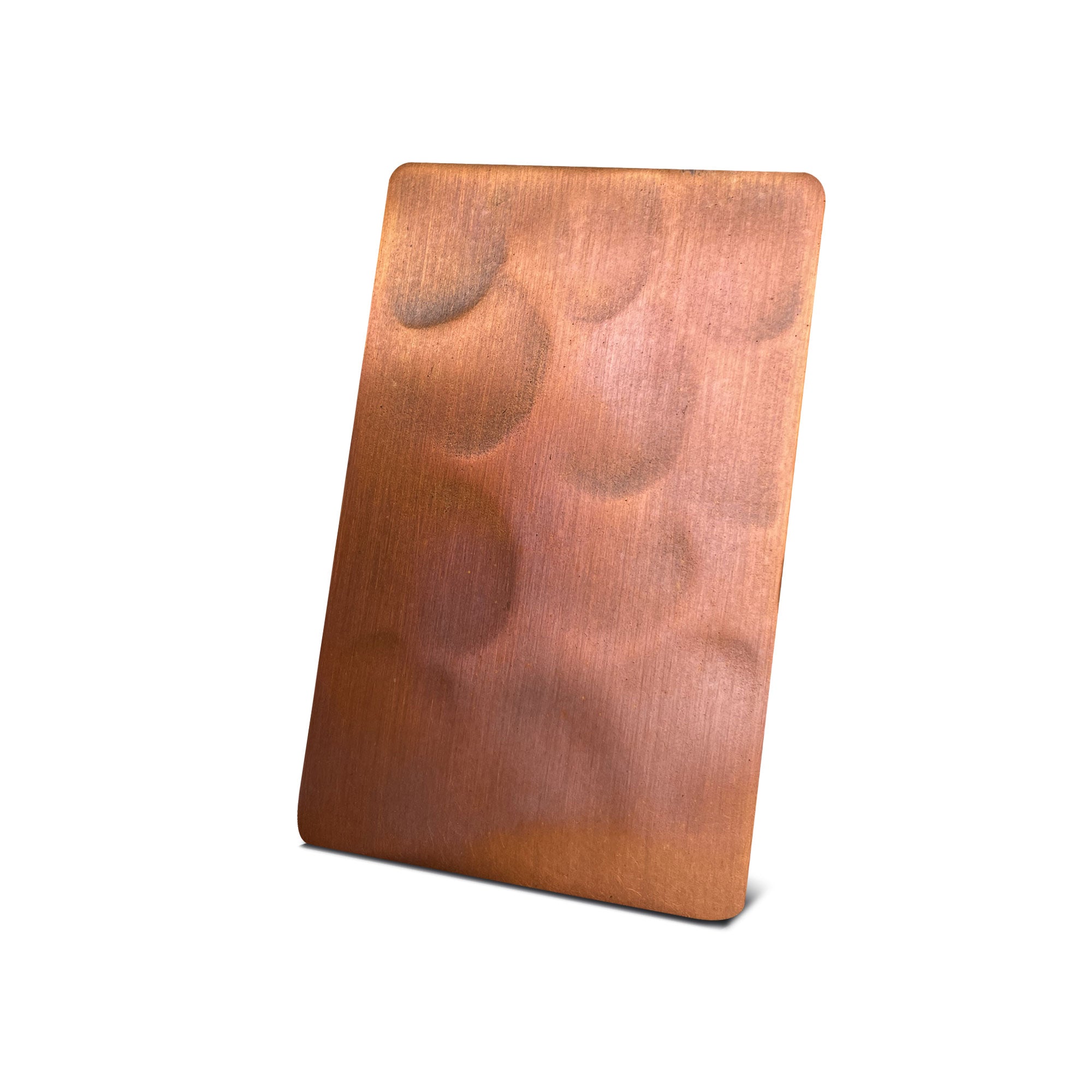 fired copper light hammered color sample (1)