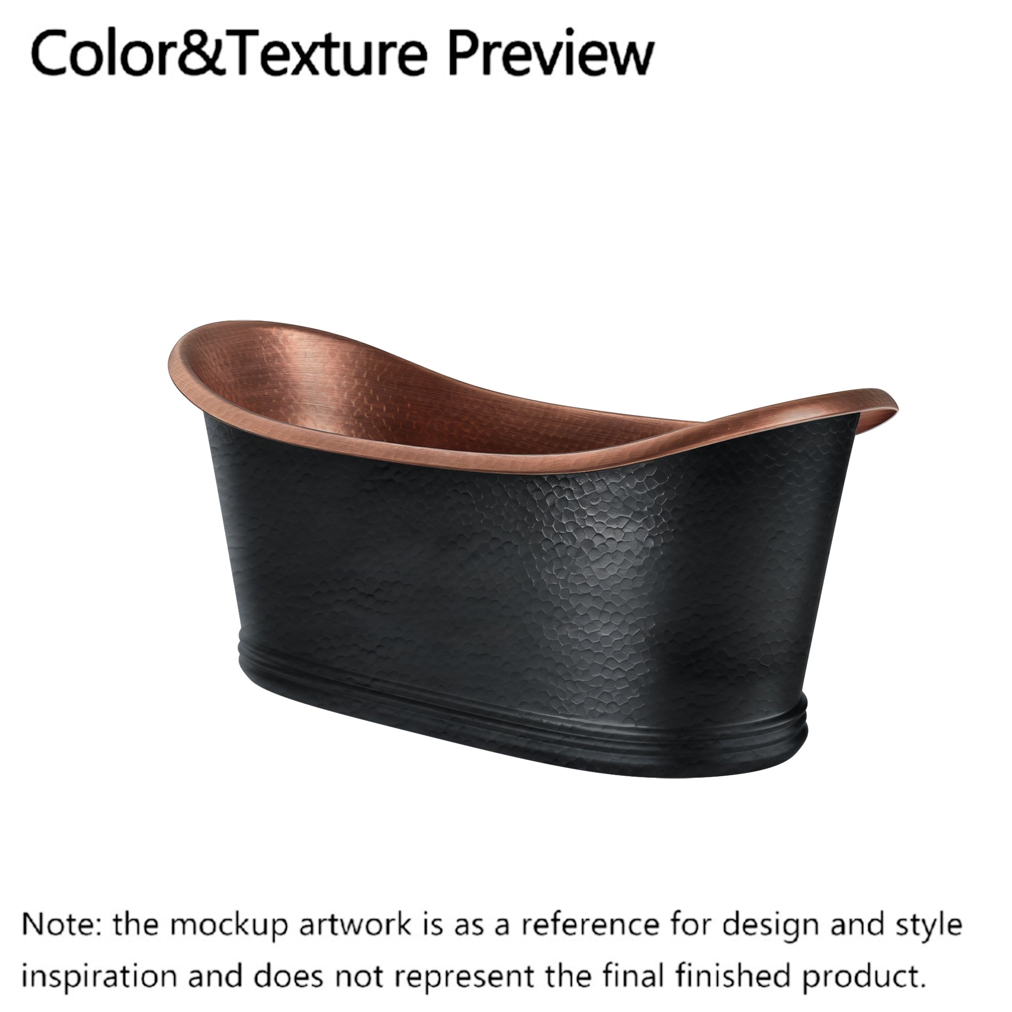 Elite Double-Slipper Copper Freestanding Bathtub for Dennis