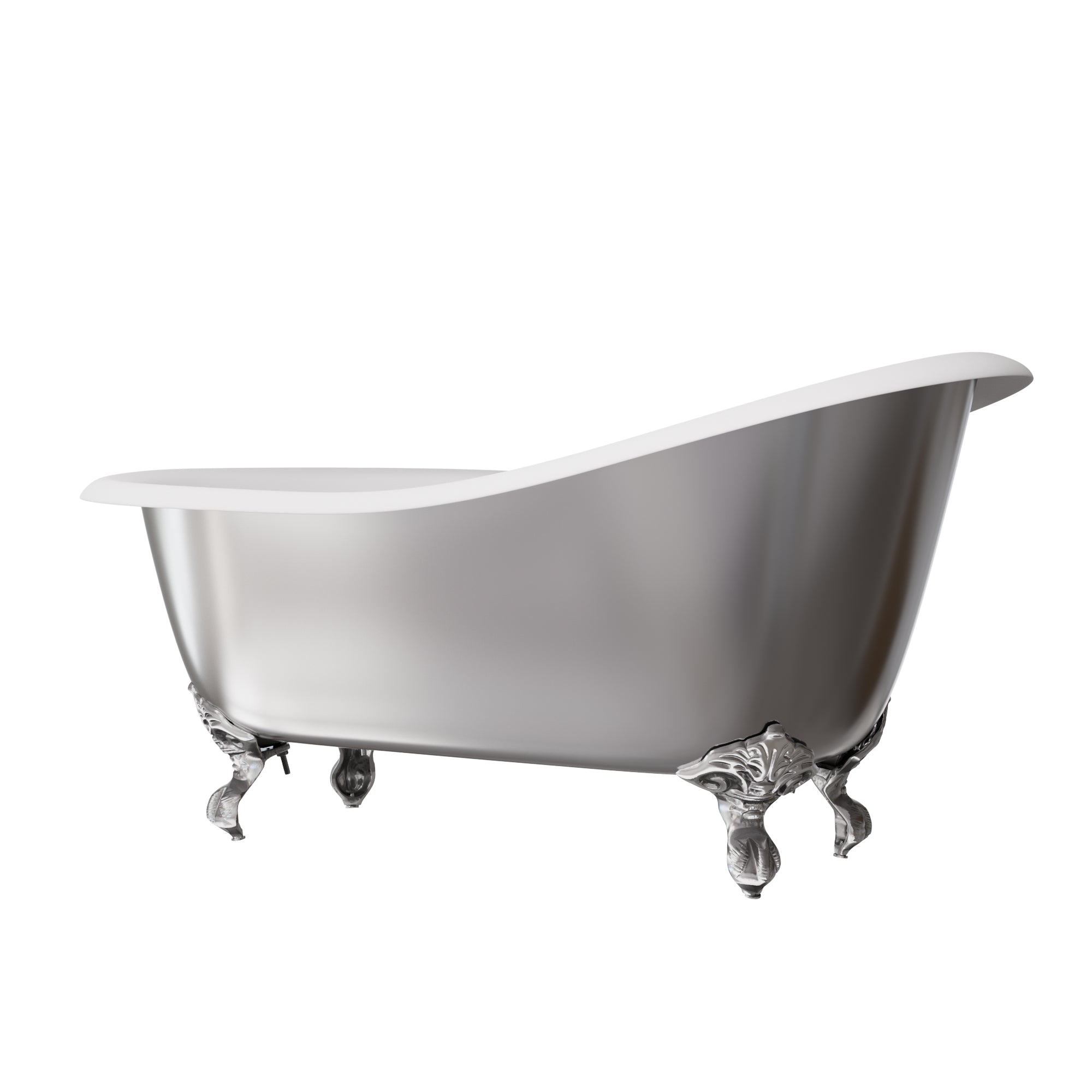 stainless steel exterior with cast iron interior, luxury bathroo decor