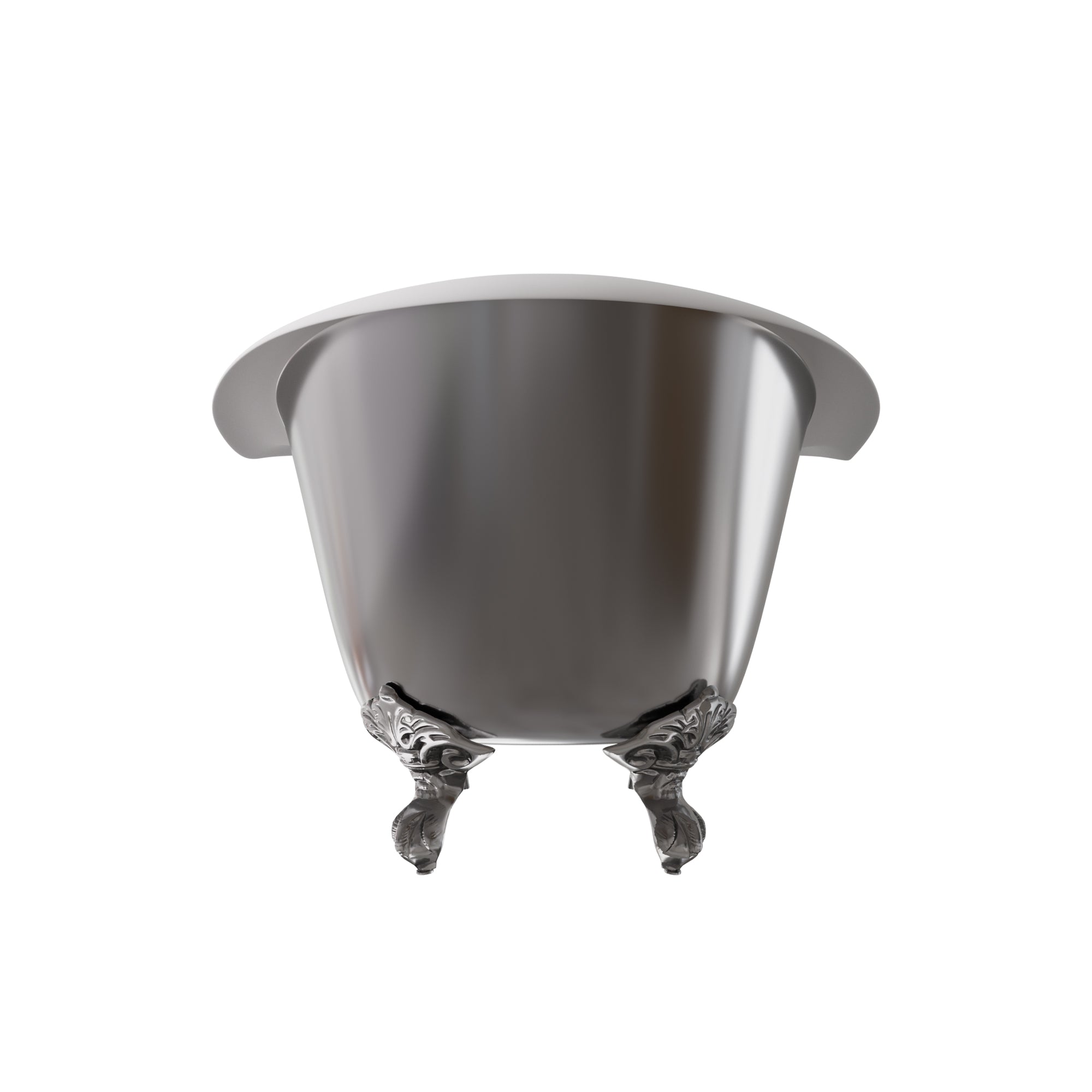 Stainless steel freestanding bathtub with cast iron interior, modern bathroom soaking tub