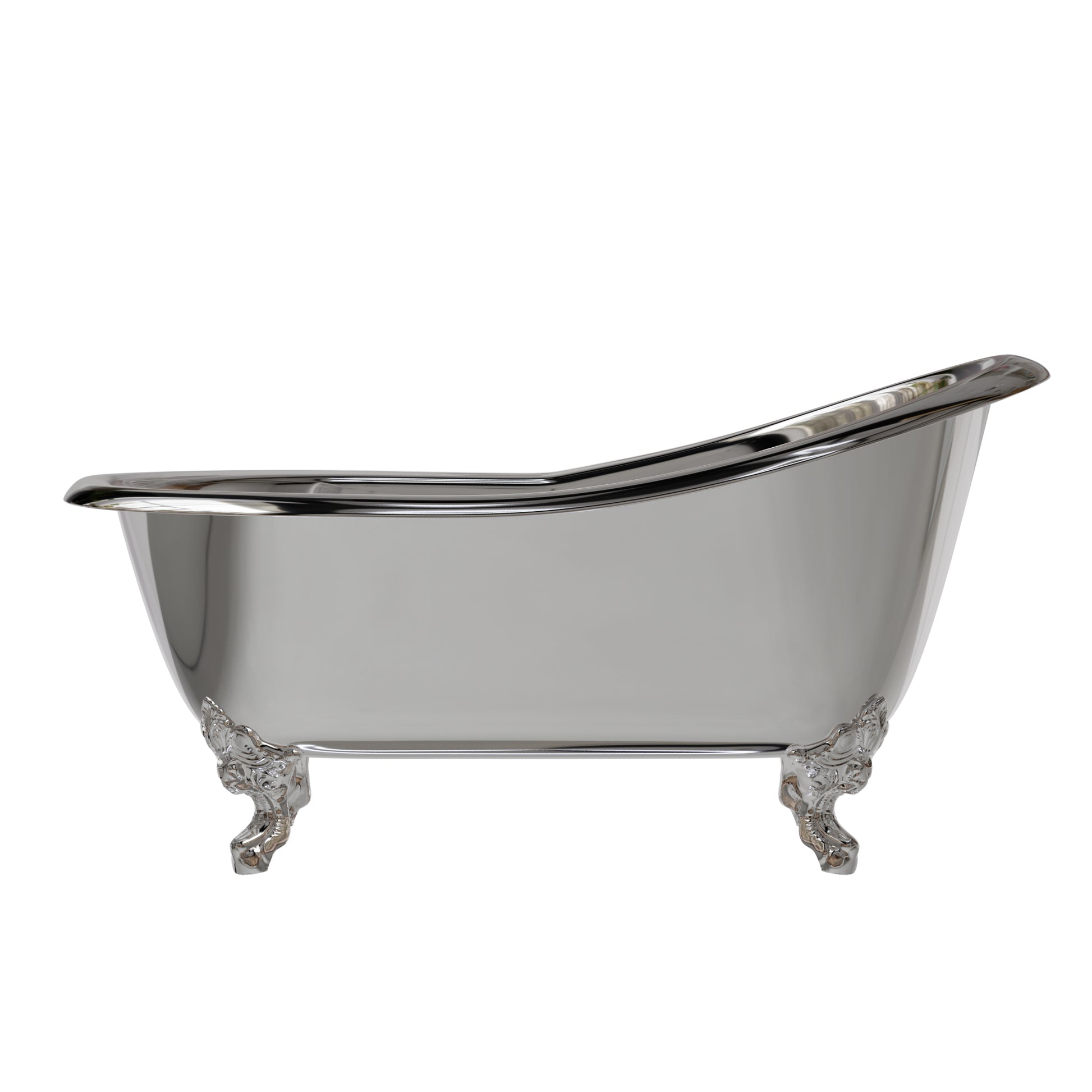 single-slipper freestanding bathtub with clawfoot, decor for modern bathroom
